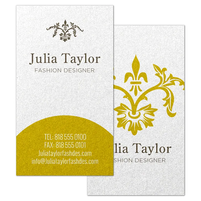 Gold foil on pearl stock
